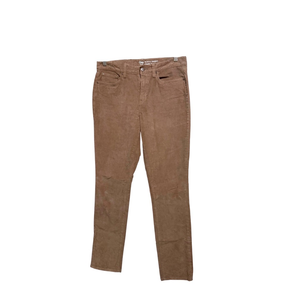 Gap Always Skinny Corduroy Pants Tan Brown Womens Size 6/28R Mid Rise Slim Leg